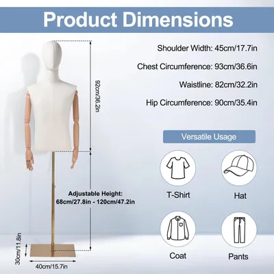 Immagine prodotto di Manichino da vetrina femminile – Manichino intero per sartoria – Taglie forti – Materiale: plastica PE – Altezza regolabile con base – Ideale per abbigliamento e gioielli – Colore: verde