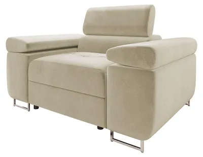 Produktbild von MIRJAN24 Sessel Torezio, Polstersessel mit Einstellbare Kopfstützen, Wohnzimmer, 134x102x70-90 cm (Farbe: Polo 872)