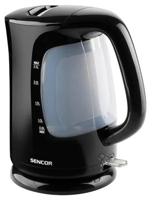 Produktbild von Sencor SWK 2511BK, 2,5 l, 2200 W, Schwarz, Kunststoff, Wasserstandsanzeige, Überhitzungsschutz