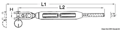Image de Articulation à fourche filetée gauche 5/8" , 1 pièce