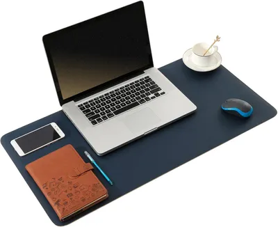 Zdjęcie produktu dla Podkładka pod laptop, dwustronna skóra, 60 x 35 cm, wodoodporna, do biura