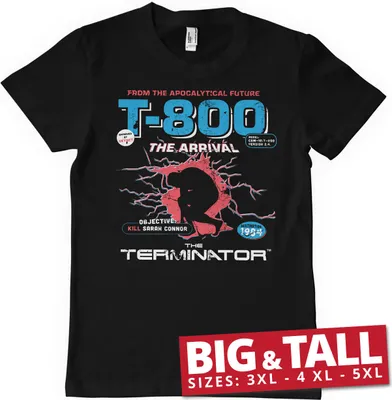 Produktbild von The Terminator Arrival Big & Tall T-Shirt - 4XL - Black