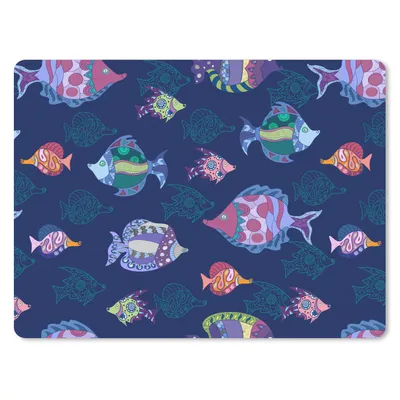 Produktbild von MuchoWow® Mauspad Mousepad Fische - Muster - Aquarium - Regenbogen - Kind 23x19 cm - Mousepads - Maus Mat - Pad - Mausunterlage - Schreibtischunterlage - Mauspad