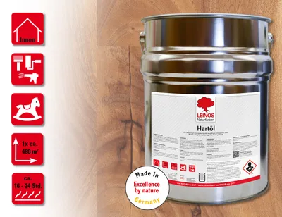 Produktbild von LEINOS Hartöl Farblos 30 l – Hartöl für Holz innen, wasserabweisend