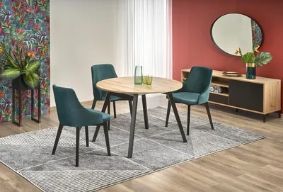 Produktbild von Halmar Runden klappbarer esstisch Ruben - Handwerker / Schwarz
