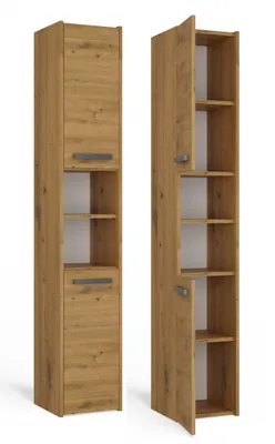 Produktbild von Hoher Badschrank mit Regalböden MARGO – Eiche Artisan