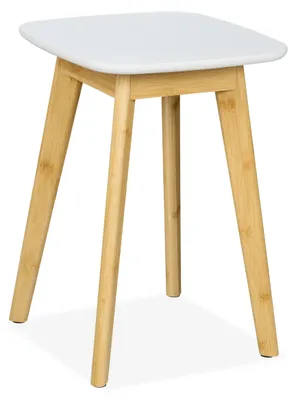 Image de Tabouret en bambou pour salle de bain et cuisine, hauteur 46 cm