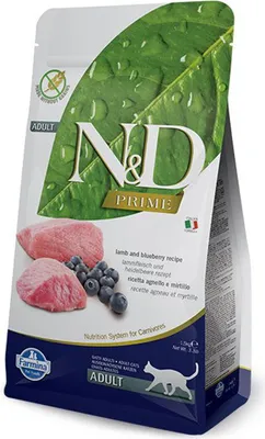 Zdjęcie produktu dla Farmina Pet Food N&D Prime, Dorosły, Jagodowy, Jagnięcina, 1,5 kg, Nie zawiera ziarna, Zawiera przeciwutleniacze