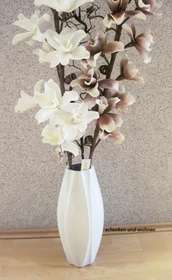 Produktbild von Keramik-Vase Weiß-mattglasiert ca. 40 cm