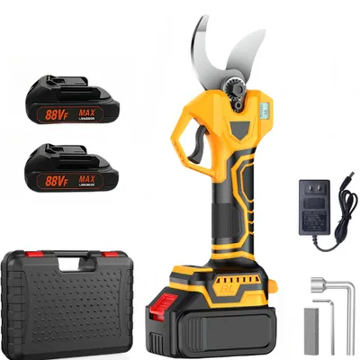 Produktbild von Akku Astschere Elektrische Gartenschere,0-40 mm Schnittdurchmesser,Fortschrittliche Digitalanzeige,mit 2 Batterie, 21V Baumschere,Gelb