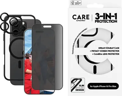 Productafbeelding van CARE Premium 3-in-1 privacybescherming voor de iPhone 16 Pro Max