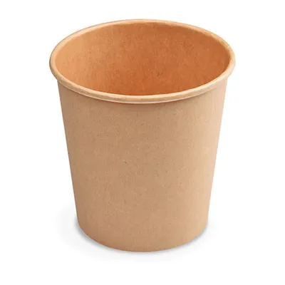 Produktbild von 100x Heiß- und Kaltgetränkebecher Pappbecher braun 150ml 200ml 'S' Ø 73mm