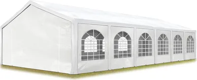 Produktbild von TOOLPORT Hochwertiges Partyzelt 6x12 m Pavillon Zelt ca. PE Plane 450 N Gartenzelt Festzelt Wasserdicht weiß