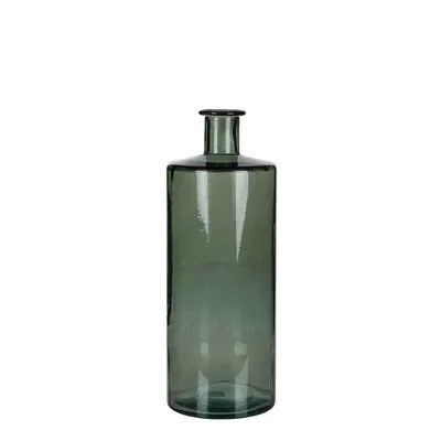 Image de Mica Decorations Bouteille de verre Guan - H40 x Ø15 cm - Verre recyclé - Vert