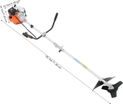 Produktbild von Benzin Freischneider & Rasentrimmer - Multifunktionsgerät 3-in-1 - 42,7 cm³ Motor (cc) - Drehzahl 6500 U/min - Unkrautschneider/Trimmer - Schultergurt - Schwarz