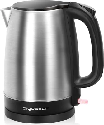 Produktbild von Wasserkocher Edelstahl 1,7L, 2200W, LED Beleuchtung, Kalkfilter, Verdecktes Heizelement, Abschaltautomatik, BPA-frei, Wasserstandsanzeige