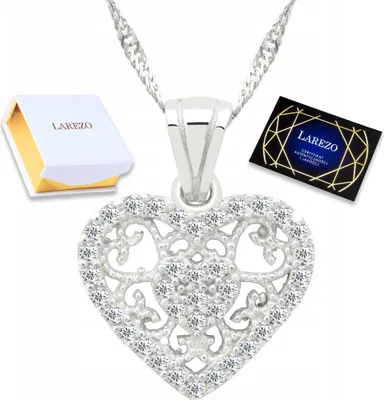 Immagine prodotto di Collana d'argento 925 con cuore Love Love Zirconia