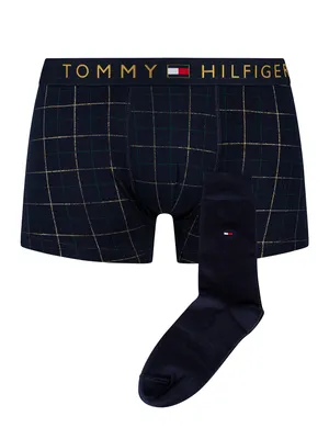 Produktbild von Tommy Hilfiger Herren Badehose und Socken Geschenkset, Blau S