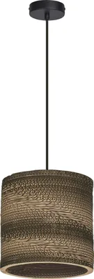 Obrázek produktu pro Závěsné svítidlo OSRAM Decor Cardboard Cylinder hnědé z vlnité lepenky, E27, průměr 250 mm, stínidlo z recyklovaného materiálu, udržitelné díky vyměnitelnému světelnému zdroji, snadná instalace