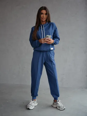Obrázok produktu pre Dámsky voľnočasový oblek Domáci oblek Teplákový oblek, džínsová modrá/XL/42