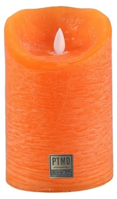 Produktbild von Ptmd Led Batteriebetriebene Stumpenkerze L Orange 10 x 15 cm