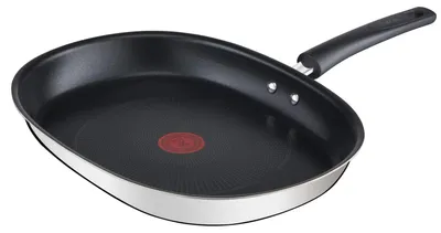 Produktbild von Tefal Emotion Fischpfanne Triply Oval 36x26cm, E30212, Fischpfanne, Edelstahl, Aluminium, Edelstahl, Titan, 175 °C, Thermo-Punkt