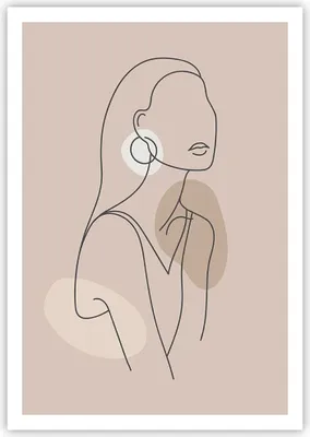 Produktbild von Poster - Poster ohne Rahmen - Stück Linie Frau - 70x100 cm - Wand Bild - Wanddeko - Wandbilder - Kunstposter - Wandposter - Bilder - Kunstdruck - Wanddekoration - Wandbild - P2XPA70x100-4766