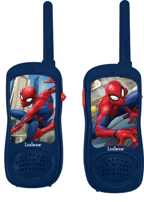 Produktbild von Lexibook, Spider-Man, Walkie-Talkies, Kommunikationsspiel für Kinder, Gürtelclip für den Transport, Batterie, rot/blau, TW11SP