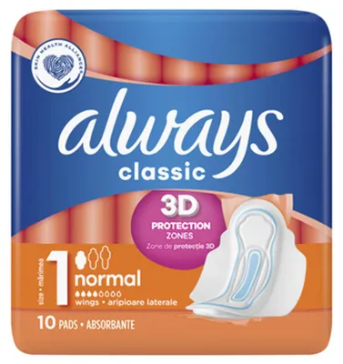 Immagine prodotto di Always Podpaski Classic Normal ze Skrzydełkami 10 sztuk