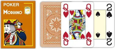 Produktbild von Modiano Kartenspiele Modiano Poker Plastikkarten Braun