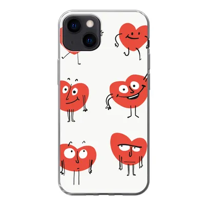 Produktbild von MuchoWow® Handyhülle Schutzhülle Hülle für iPhone 13 Eine Illustration von neun Herzen mit Emotionen Silikon Softcase Handy Hülle - Karteninhaber