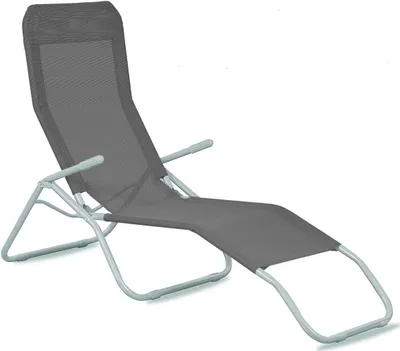 Produktbild von Aga Garten-Liegestuhl SIESTA Grau