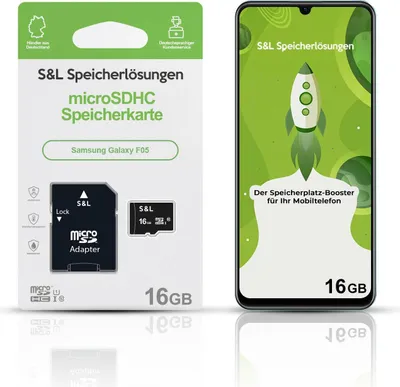 Produktbild von microSD Speicherkarte S&L für Samsung Galaxy F05 - Speicherkapazität: 16 GB