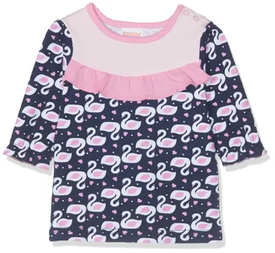 Produktbild von Schnizler Baby - Mädchen Sweat-Shirt Interlock Schwäne 813196, 11 - Marine, 80
