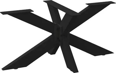 Produktbild von Couchtischbein in Spinnenform Schwarz 98x58x(42-43) cm Stahl