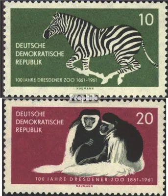 Produktbild von Briefmarken DDR 1961 Mi 825-826 (kompl.Ausg.) FDC 100 Jahre Dresdener Zoo