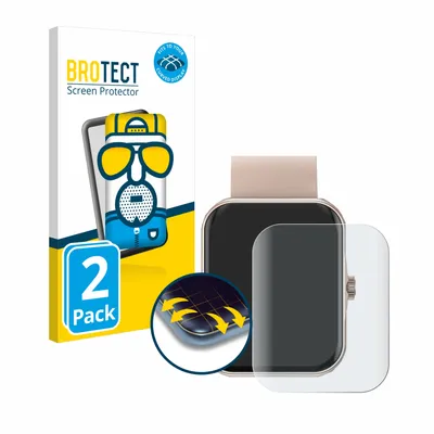Produktbild von 2x BROTECT Fullscreen Schutzfolie für Mutoy Smartwatch 1.83" Displayschutz Folie Fullcover Matt Entspiegelungsfolie