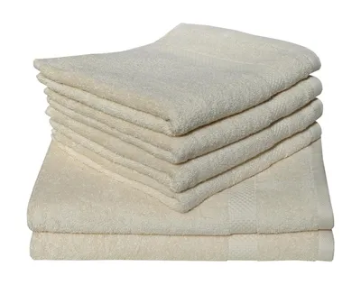 Produktbild von Handtuch Baumwolle 50x100 Handtücher Gästehandtuch Gästetücher 450 g/m² Sand