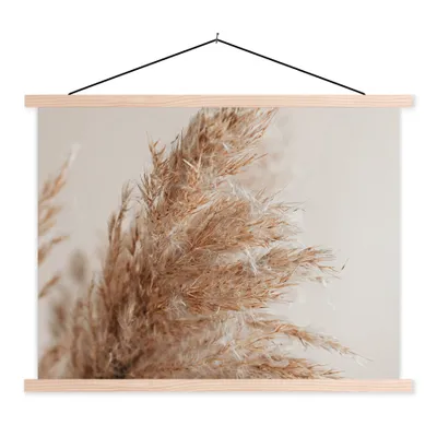 Produktbild von MuchoWow® Textilposter Gras - Pflanzen - Natur - Pampasgras 40x30 cm mit holzfarbenen Rahmen - Bilder
