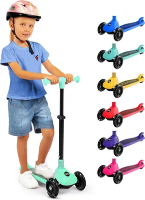 Produktbild von SereneLife Kinderroller ab 3 Jahre – LED Tretroller faltbar höhenverstellbar, leicht und stabil, für Jungen und Mädchen, Indoor und Outdoor, bis 50 kg