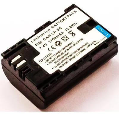 Produktbild von Akku für Canon EOS R Li-Ion 7,4 Volt 1600 mAh schwarz