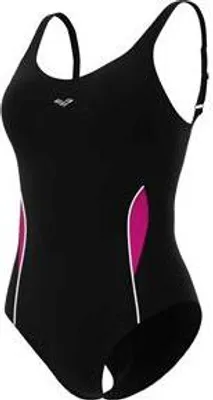 Image de Arena ALISSA U BACK ONE PIECE LOW Femmes BLACK-ROSE VIOLET-WH 40