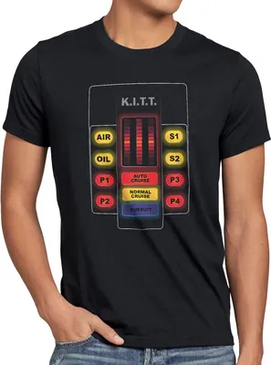 Produktbild von style3 K.I.T.T. Interface Herren T-Shirt michael knight 2000 black rider