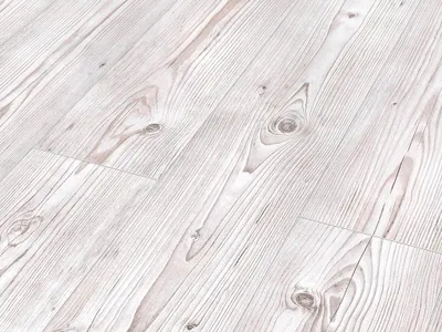Produktbild von BASICfloor | 2,245 m² | Weiß 7mm Laminatboden Landhausdiele, Fichte Nachbildung Eichenholz Maserung, Klickverbindung megaloc, 1 Stab Design, Rustikale Moderne, Schwimmende Verlegung