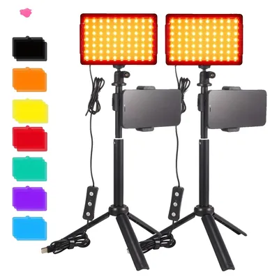 Obrázok produktu pre Video svetlo, nastaviteľné RGB, vrátane statívu, 2 sady
