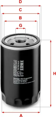 Produktbild von Ölfilter SOFIMA S 3249 R Anschraubfilter für JEEP GRAND CHEROKEE II (WJ, WG) für CHRYSLER VOYAGER IV (RG, RS)