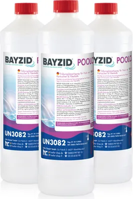 Produktbild von 3x1 L BAYZID® Poolclear Trübungsbeseitigung für Pool-Filter mit Kartuschen & Filterballs
