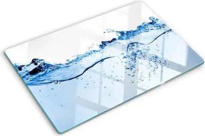 Immagine prodotto di Copertura per piano cottura – Copertura per piano cottura a induzione – Piano di vetro protettivo – 80x52 cm – Piani di vetro protettivi per fornelli – Vetro temperato – Acqua