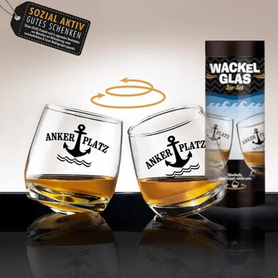 Produktbild von Wackelglas "Anker Platz", 2er Set