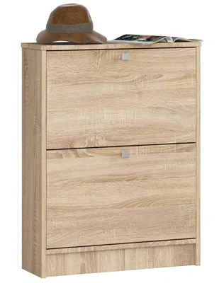 Produktbild von Schuhschrank – Schuhkommode mit 2 Kipp-Türen – Flur Schuhkommode – Sonoma Eiche – 60 cm – Eleganz und Stauraum in einem